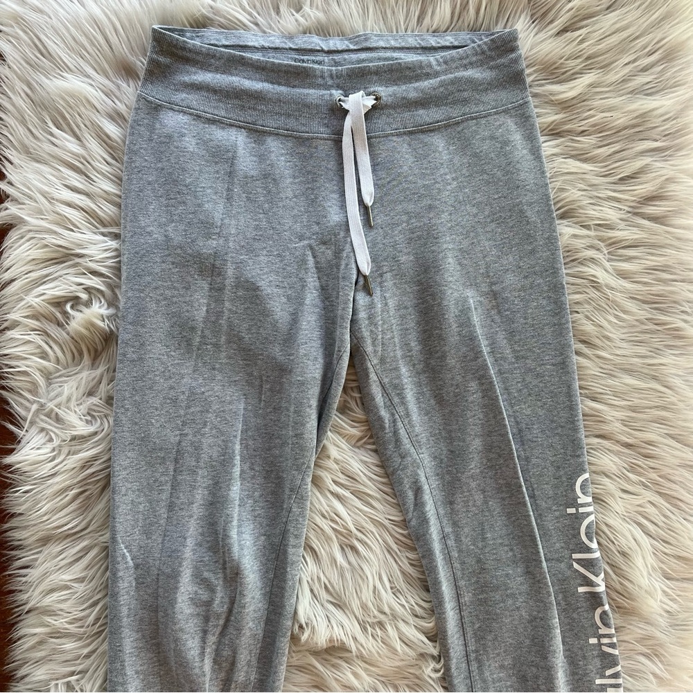 Calvin Klein Performance Grey Drawstring Waist Women's Joggers Size Large (L)